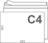 Конверт С4 (0+0), самоклеющийся, 80 г / м2, белый, размер 324х 229 мм SPC4A