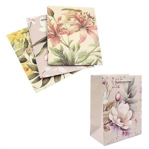 Пакет подарочный бумажный, 23х18х10 см, микс (упаковка 1 цвет) Flowers DSCN2979 Josef Otten