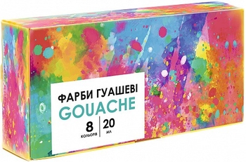 Краски гуашевые, 8 цветов по 20 мл Genius 83112903 Школярик