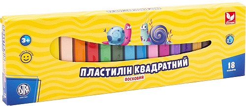 Пластилін восковий, 18 кольорів, 360 г 83814904 Школярик