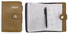 Блокнот А7 68 листов белая бумага в клетку прошивной кожаная мягкая обложка на кнопке с ручкой Leader 118321