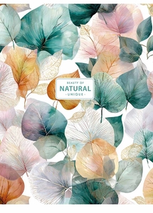 Зошит в лінію 48 аркушів, кольорова обкладинка УФ-лак, дизайн: Natural. Student Школярик A5-048-5258L