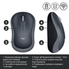 Мишка бездротова, 1000 DPI, 3 клавіші grey M185 Logitech