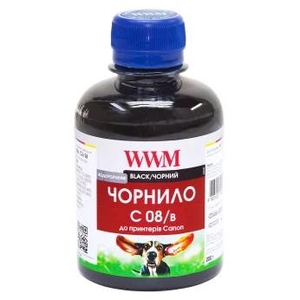 Чернило C08 водорастворимое, для Canon CLI-8B 200 г Black WWM