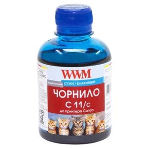 Чернило C11 водорастворимое, для Canon CL-511/CL-513/CLI-521C 200 г Cyan WWM