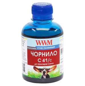 Чорнило C41/c водорозчинне для Canon CL-41C/CL-51C/CLI-8C, 200 г Cyan WWM