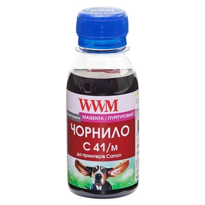 Чорнило C41/м водорозчинне для Canon CL-41C/CL-51C/CLI-8C, 100 г Magenta WWM