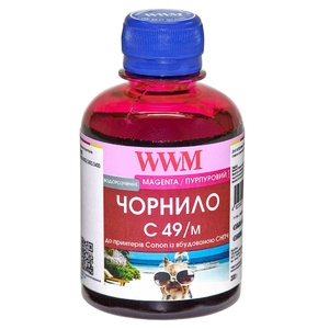 Чорнило водорозчинне GI-490C для Canon Pixma G1400/2400/3400, 200 г Magenta WWM