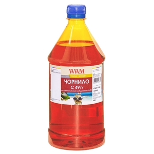 Чернило водорастворимое GI-490C для Canon Pixma G1400/2400/3400, 1000 г Yellow WWM