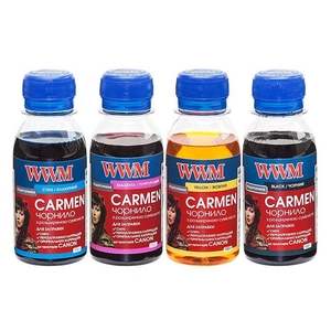 Набір чорнил CARMEN для Canon, 4 кольори по 100 г B/C/M/Y WWM