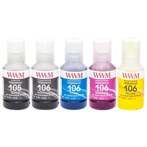 Набір чорнил 105/106 для Epson L7160, 5 кольорів по 140 г BP/PB/C/M/Y WWM