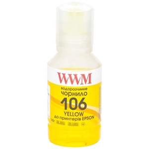 Чорнило №106 водорозчинне для Epson L7160/7180, 140 г Yellow WWM