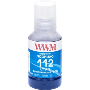 Чернила №112 пигментные для Epson L11160/6490, 140 г Cyan WWM