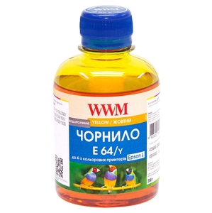 Чорнило E64 водорозчинне для Epson L110/L210/L355 200 г Yellow WWM