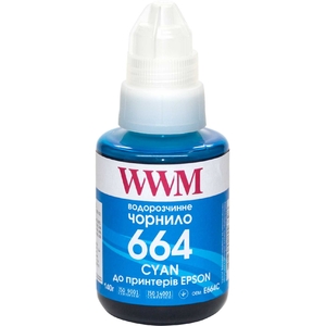 Чорнило №664 водорозчинне для Epson L110/L210/L300, 140 г Cyan WWM