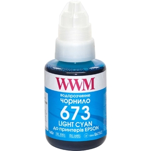 Чернила №673 водорастворимое для Epson L800, 140 г Light Cyan WWM