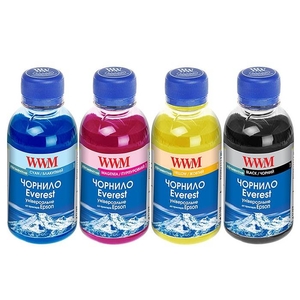 Набір чорнил EVEREST для Epson, 4 кольори по 100 г BP/CP/MP/YP WWM