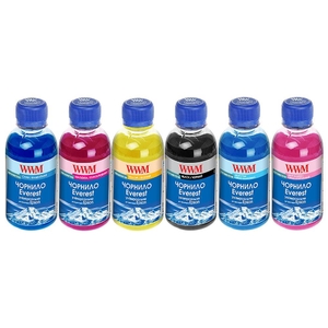 Набір чорнил EVEREST для Epson, 6 кольорів по 100 г BP/CP/MP/YP/LCP/LMP WWM