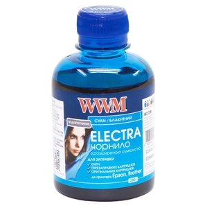 Чорнило ELECTRA водорозчинне для Epson, 200 г Cyan WWM