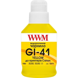 Чернило GI-41 водорастворимое для Canon Pixma G2420/3420 190 г Yellow WWM