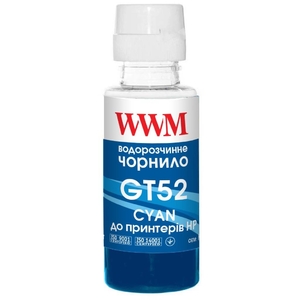 Чорнило GT52 водорозчинне для HP Jet Ink Tank 115/315/319, 100 г Cyan WWM