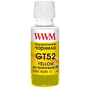 Чорнило водорозчинне GT52 для HP Jet Ink Tank 115/315/319, 100 г Yellow WWM