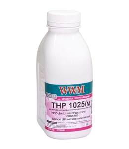 Тонер пурпурный Magenta для HP CLJ CP1025/Canon LBP 5050/7100 бутль 35 г WWM