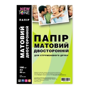 Фотобумага матовая двухсторонняя А4, 50 листов, плотность 190 г/м2 MD190.50N NewTone