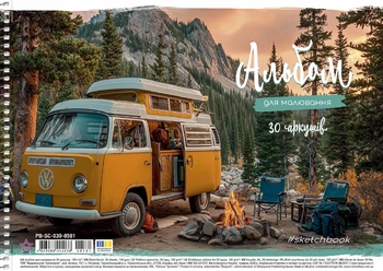 Альбом для малювання А4, 30 аркушів, 100 г/м2, мікс Star PB-SC-030-8581 Школярик