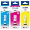 Набір чорнил №101 для Epson L4150/4160, 3 кольори по 65 мл C/M/Y Epson
