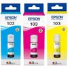 Набір чорнил №103 для Epson L3100/3110/315, 3 кольори по 65 мл C/M/Y Epson