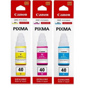 Набір чорнил GI-40 для Canon GM2040/G5040/G6040, 3 кольори по 70 мл C/M/Y Canon Набір чорнил GI-40 для Canon GM2040/G5040/G6040, 3 кольори по 70 мл C/M/Y Canon