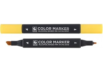 Скетч-маркер лимонний-жовтий, двосторонній STA3202-35 Staedtler