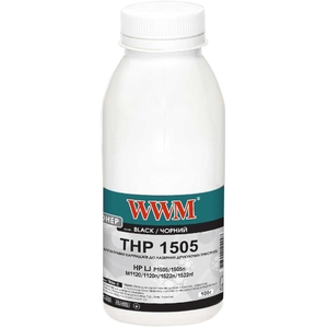 Тонер чорний Black універсальний для HP P1005 / 1505 / M1120 / 1522 бутль 105 г WWM