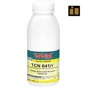 Тонер + чіп жовтий Yellow для Canon MF641 / 643 / 645, LBP-621 / 623, Canon 054 бутль 35г WWM