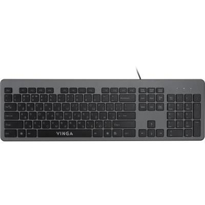 Клавіатура USB, 104 клавіші black-grey KB735 Vinga