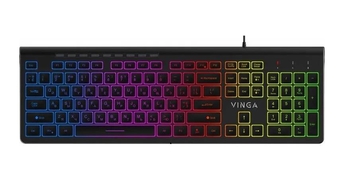 Клавіатура USB, 104 клавіші Black KB-460 Vinga