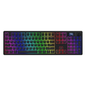 Клавіатура USB Skyfall 100 PRO Aurum Vanila Silent RGB Black Hator