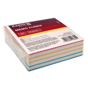 Папір для нотаток, 90х90 мм, 300 аркушів, мікс MIX Delta D8013 Axent