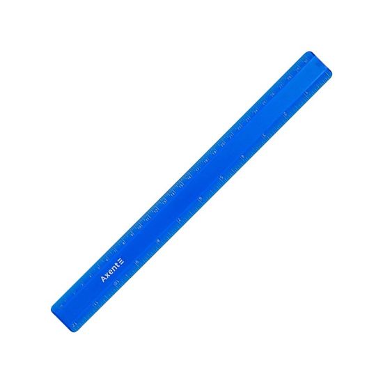 Лінійка пластикова, 30см, матова, синя 7530-02-A (1)