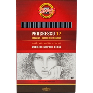 Карандаш чернографитный бездревесный 4В Progresso 8911 4B Koh-i-Noor