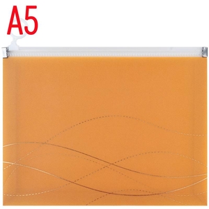 Папка-конверт А5+, на молнии zip-lock Waves-1 1498-40-A Axent
