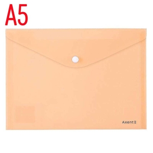 Папка-конверт А5, на кнопці, персикова Pastelini 1522-42-A Axent
