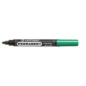 Маркер Permanent Dry Safe 8510 для нанесення стійких написів практично на будь-яку поверхню, не висихає без ковпачка до 14 днів, термостійке чорнило до 100°С, зеленого кольору, круглий пишучий вузол,