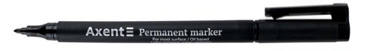 Маркер перманентный черный, 1 мм Permanent 2535-01-A Axent