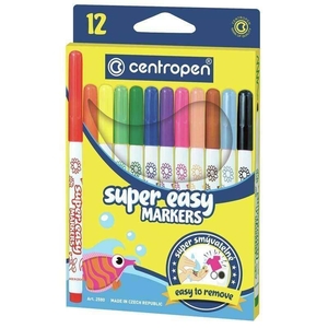 Фломастери, 12 кольорів SUPER EASY 2580 Centropen