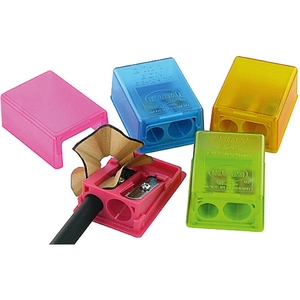 Точилка двойная, с контейнером, микс Box 2-in-1K2 KUM
