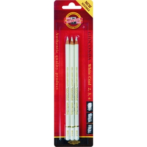 Карандаш художественный, уголь белый 3 шт в упаковке Gioconda 8812003002BL Koh-i-Noor