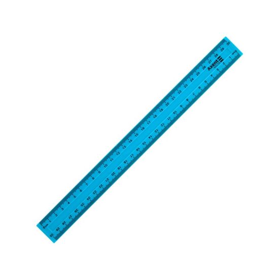 Лінійка пластикова, 30см, блакитна D9800-03 (1)