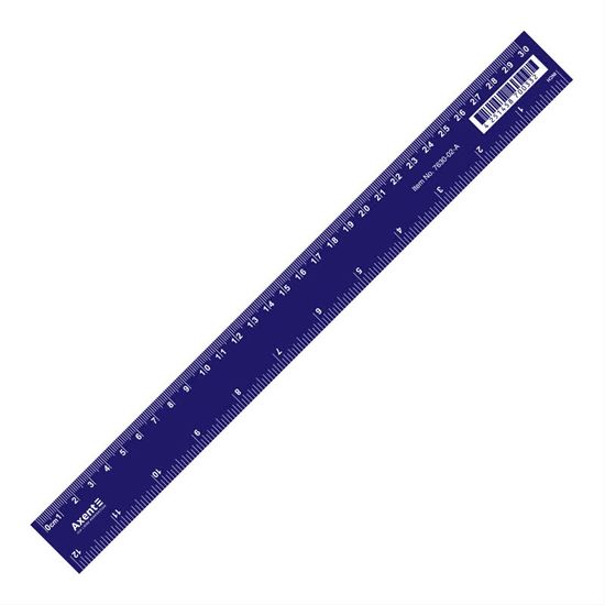 Лінійка пластикова, 30 см, синя 7630-02-A (1)